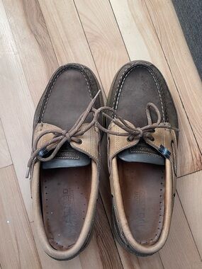 Sebago Docksides Boat Shoes Brown Leather Men’s 8.5 | Women’s 10 Classic Lace Up